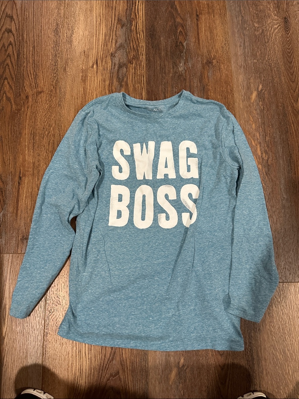 The Children's Place Light Blue 'SWAG BOSS' Long Sleeve Tee